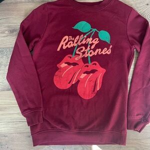 Licensed official Rolling Stones Burgundy Sweatshirt women’s Sz xsmall